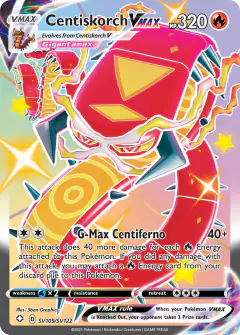 Centiskorch VMAX SV109/SV122 Rare Holo VMAX card from Shining Fates