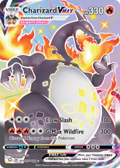 Charizard VMAX SV107/SV122 Rare Holo VMAX card from Shining Fates
