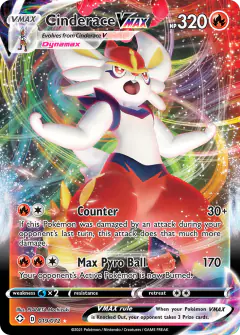 Cinderace VMAX 019/072 Rare Holo VMAX card from Shining Fates
