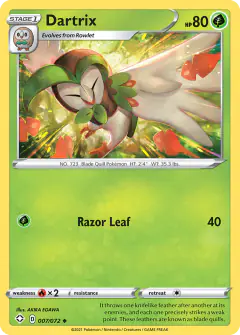 Dartrix 007/072 Uncommon card from Shining Fates