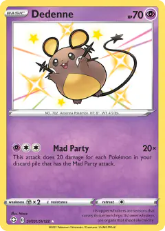 Dedenne SV051/SV122 Rare Shiny card from Shining Fates