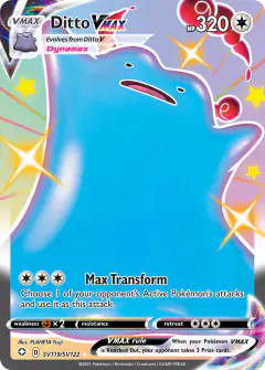 Ditto VMAX SV119/SV122 Rare Holo VMAX card from Shining Fates