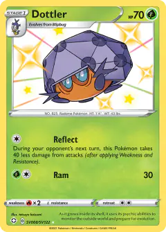 Dottler SV008/SV122 Rare Shiny card from Shining Fates