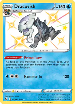 Dracovish SV036/SV122 Rare Shiny card from Shining Fates