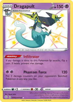 Dragapult SV062/SV122 Rare Shiny card from Shining Fates