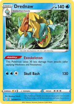 Drednaw 027/072 Rare card from Shining Fates