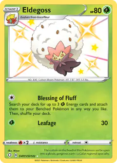 Eldegoss SV011/SV122 Rare Shiny card from Shining Fates