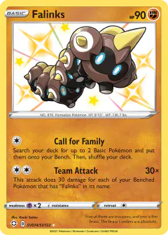 Falinks SV074/SV122 Rare Shiny card from Shining Fates