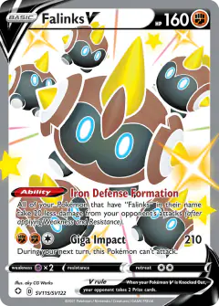 Falinks V SV115/SV122 Rare Holo V card from Shining Fates