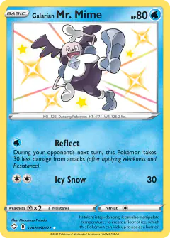 Galarian Mr. Mime SV020/SV122 Rare Shiny card from Shining Fates