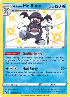 Galarian Mr. Rime SV021/SV122 Rare Shiny card from Shining Fates