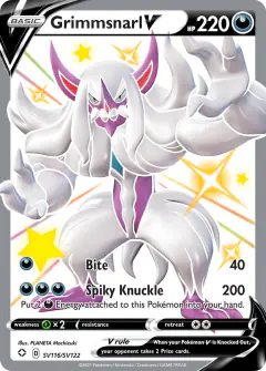 Grimmsnarl V SV116/SV122 Rare Holo V card from Shining Fates