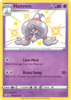Hattrem SV055/SV122 Rare Shiny card from Shining Fates