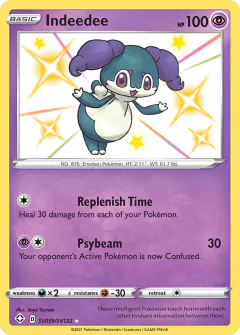 Indeedee SV059/SV122 Rare Shiny card from Shining Fates
