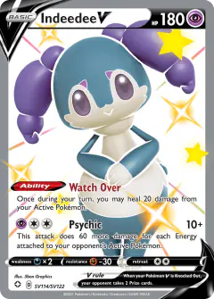 Indeedee V SV114/SV122 Rare Holo V card from Shining Fates
