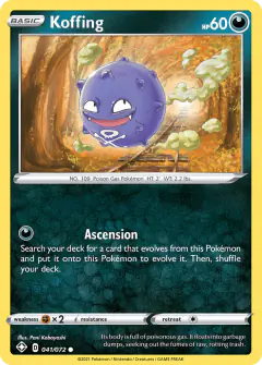 Koffing 041/072 Common card from Shining Fates