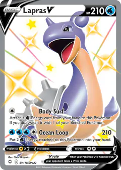 Lapras V SV110/SV122 Rare Holo V card from Shining Fates