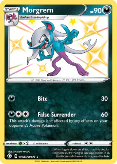 Morgrem SV084/SV122 Rare Shiny card from Shining Fates