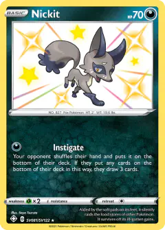 Nickit SV081/SV122 Rare Shiny card from Shining Fates
