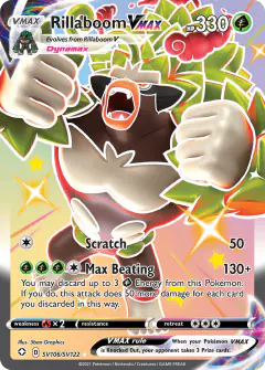 Rillaboom VMAX SV106/SV122 Rare Holo VMAX card from Shining Fates