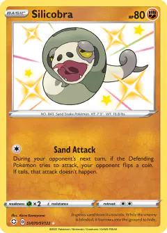 Silicobra SV070/SV122 Rare Shiny card from Shining Fates