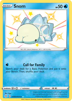 Snom SV033/SV122 Rare Shiny card from Shining Fates