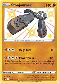 Stonjourner SV075/SV122 Rare Shiny card from Shining Fates