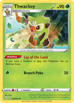 Thwackey 012/072 Uncommon card from Shining Fates