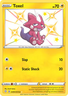 Toxel SV041/SV122 Rare Shiny card from Shining Fates