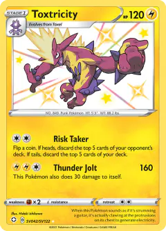 Toxtricity SV042/SV122 Rare Shiny card from Shining Fates