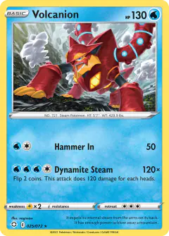 Volcanion 025/072 Rare card from Shining Fates