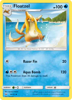 Floatzel 23/73 Uncommon card from Shining Legends