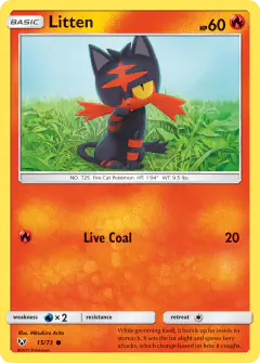 Litten 15/73 Common card from Shining Legends