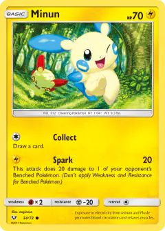 Minun 34/73 Common card from Shining Legends