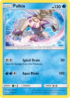 Palkia 24/73 Rare Holo card from Shining Legends