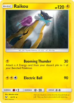 Raikou 32/73 Rare Holo card from Shining Legends