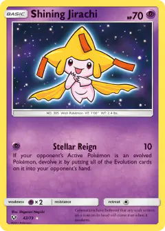 Shining Jirachi 42/73 Rare Shining card from Shining Legends