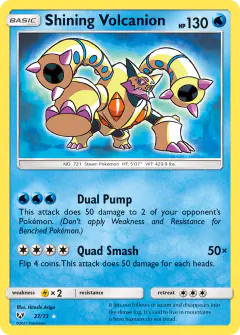 Shining Volcanion 27/73 Rare Shining card from Shining Legends