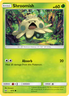 Shroomish 4/73 Common card from Shining Legends