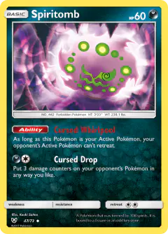 Spiritomb 47/73 Uncommon card from Shining Legends