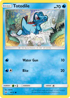 Totodile 18/73 Common card from Shining Legends