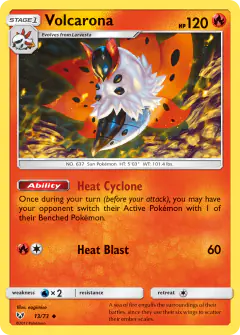 Volcarona 13/73 Uncommon card from Shining Legends