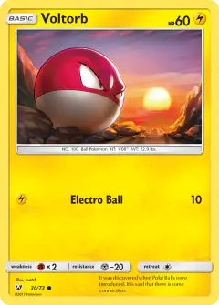 Voltorb 30/73 Common card from Shining Legends