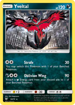 Yveltal 54/73 Rare Holo card from Shining Legends