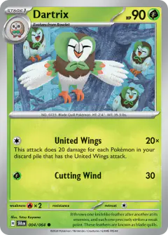 Dartrix 004/064 Common card from Shrouded Fable