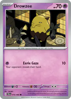 Drowzee 016/064 Common card from Shrouded Fable