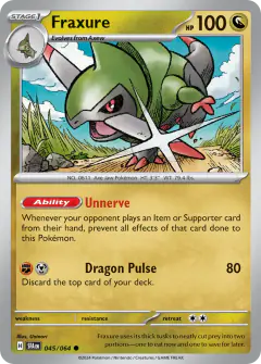 Fraxure 045/064 Common card from Shrouded Fable