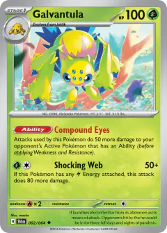 Galvantula 002/064 Uncommon card from Shrouded Fable