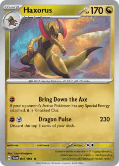 Haxorus 046/064 Rare card from Shrouded Fable