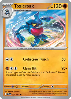 Toxicroak 024/064 Common card from Shrouded Fable